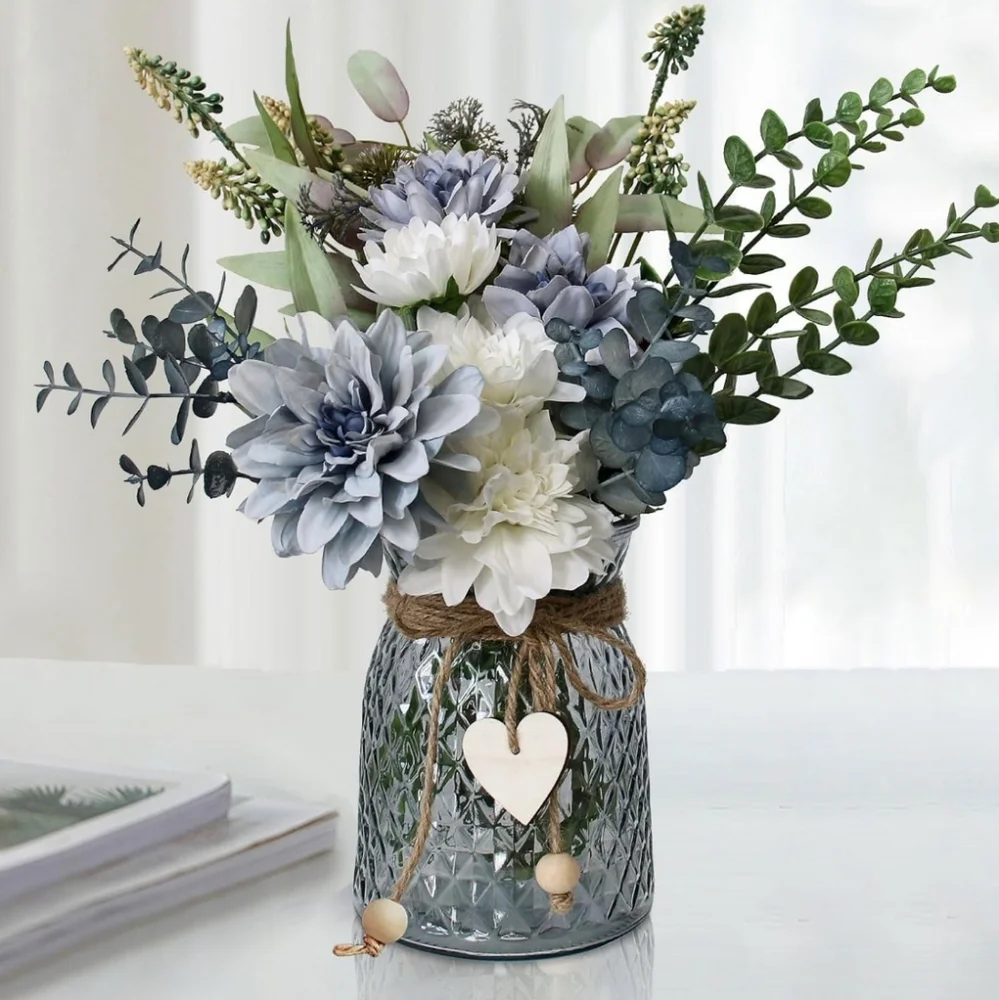 Blue Tinted Glass Vase